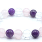 Bracelet Améthyste - Cristal de Roche - Quartz Rose