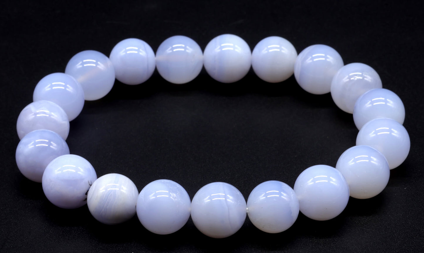 Bracelet Calcédoine Bleue