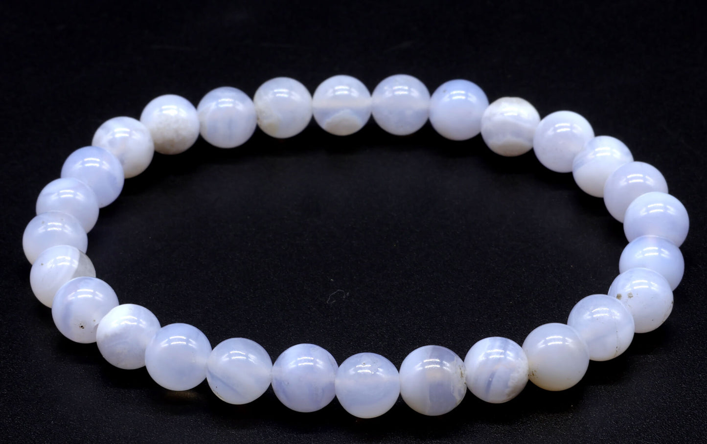 Bracelet Calcédoine Bleue