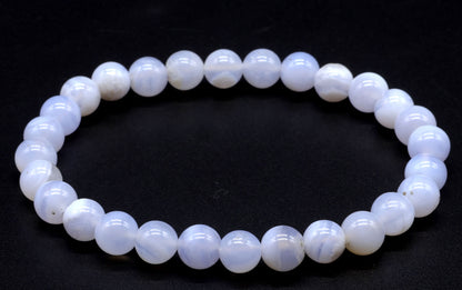 Bracelet Calcédoine Bleue