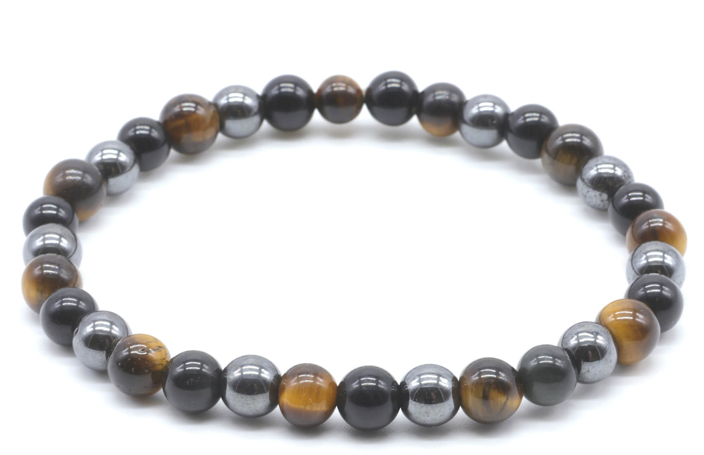 Bracelet Obsidienne Noire - Hématite - Oeil de Tigre