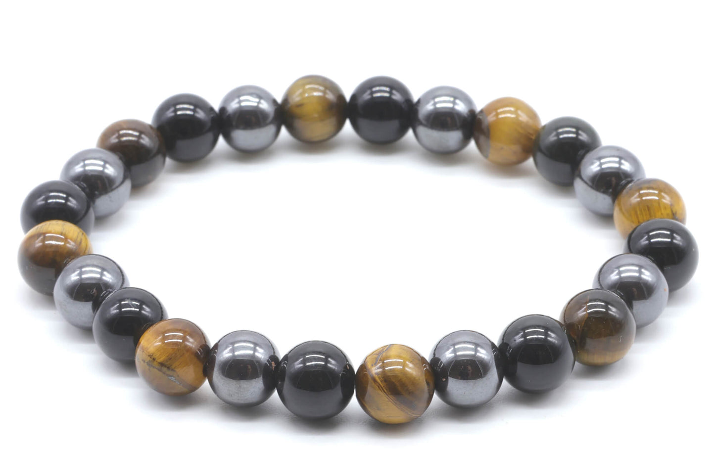 Bracelet Obsidienne Noire - Hématite - Oeil de Tigre