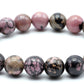 Bracelet 'Black Line' Rhodonite