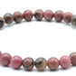 Bracelet 'Black Line' Rhodonite