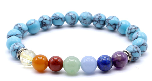 Bracelet Turquenite & 7 Chakras