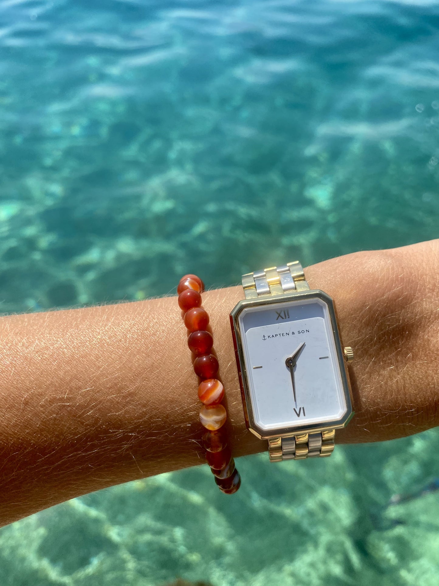 Bracelet Cornaline Rubanée