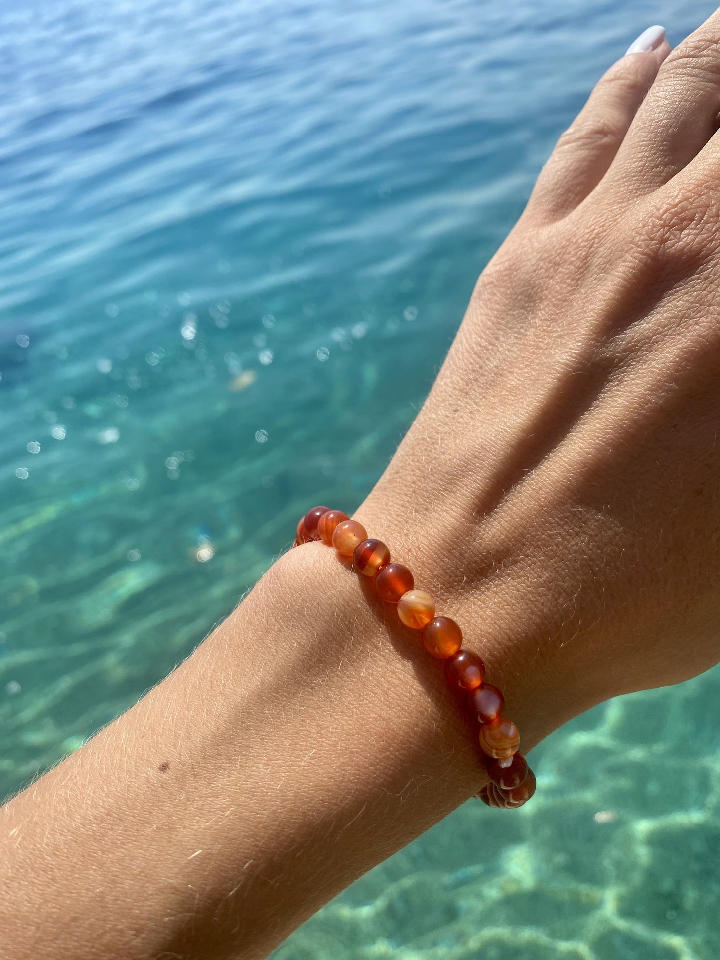 Bracelet Cornaline Rubanée