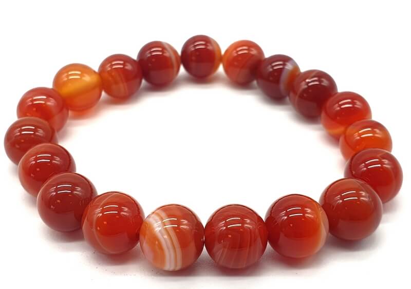 Bracelet Cornaline Rubanée