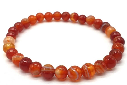 Bracelet Cornaline Rubanée