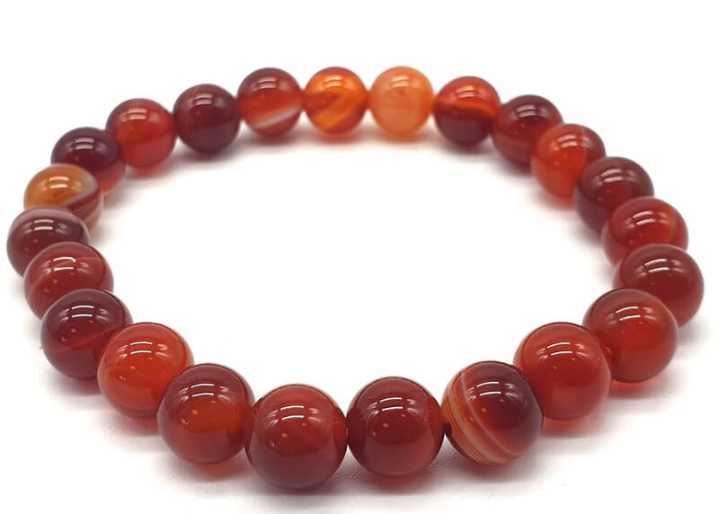 Bracelet Cornaline Rubanée