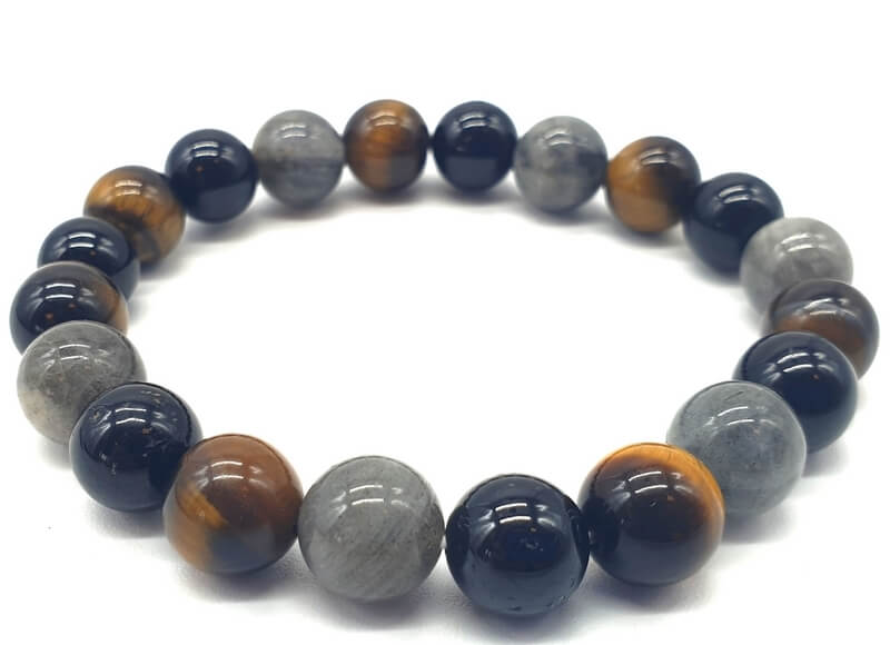 Bracelet Labradorite - Tourmaline noire - Oeil de tigre