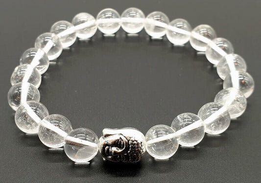 Bracelet Cristal de Roche & Bouddha