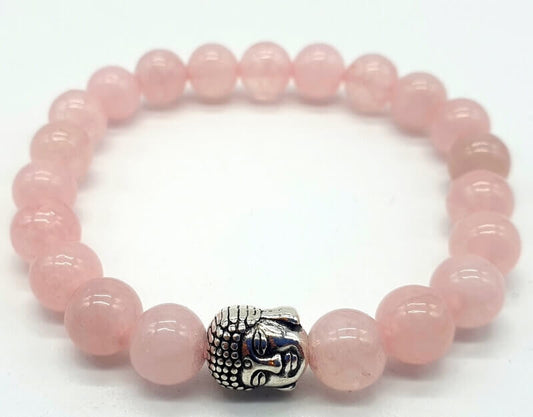 Bracelet Quartz Rose & Bouddha